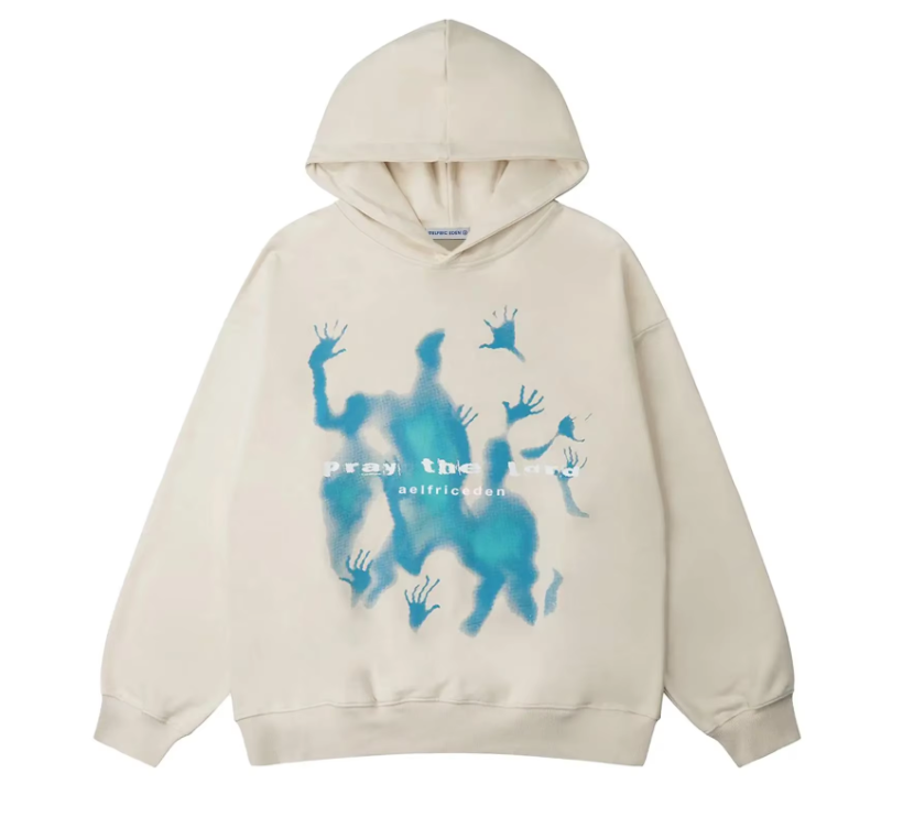 Oversized Unisex Hoodie with Print Loose Fit for Everyday Wear