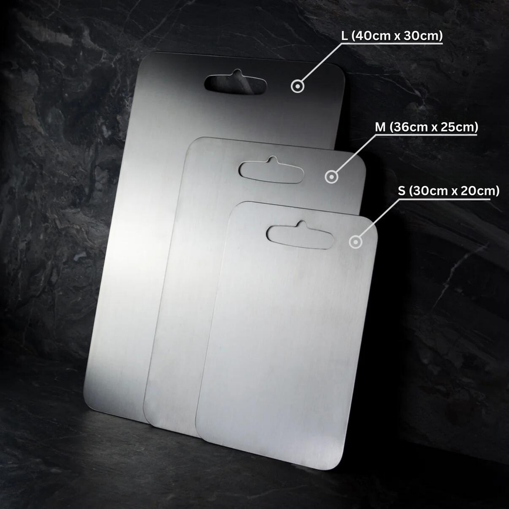 Safe Durable Non-Porous Titanium Cutting Board for Kitchen Use