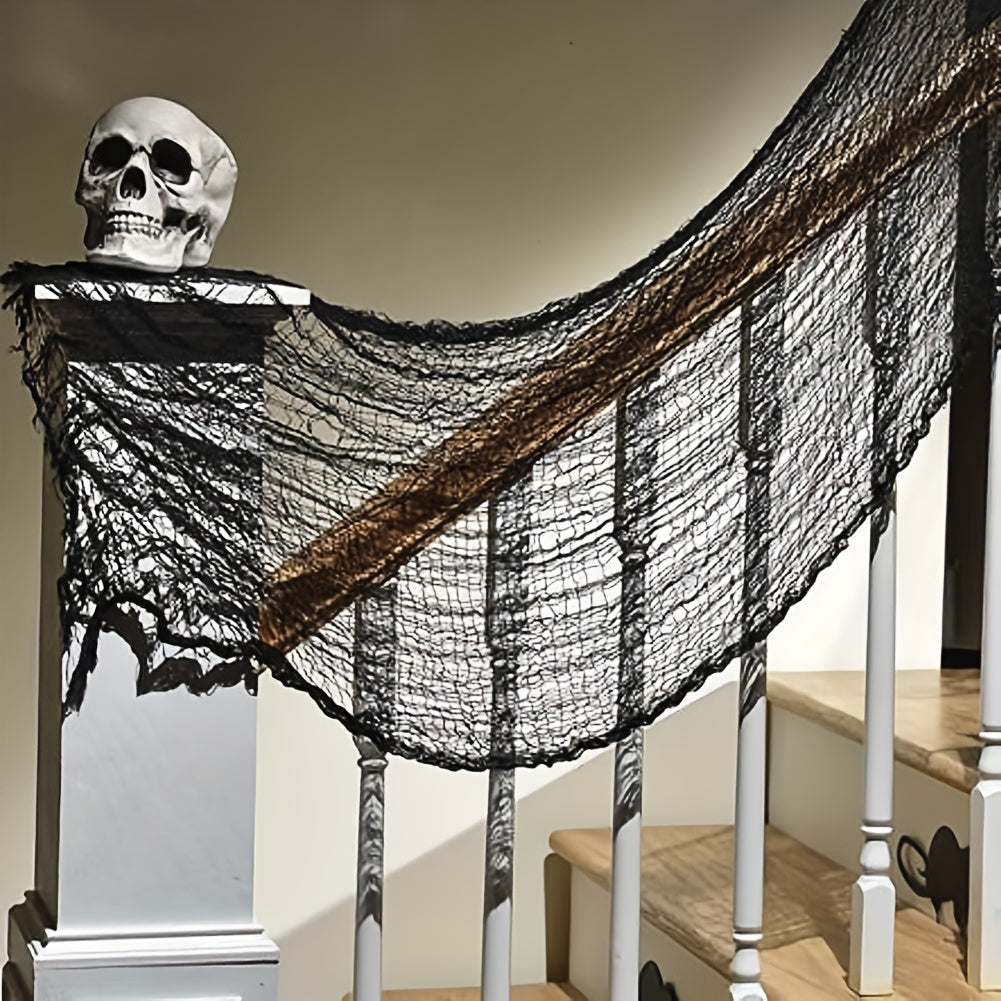 Halloween Ozdoby i Dekoracje Czarna Tkanina Straszna do Domu Nawiedzanego Imprezy