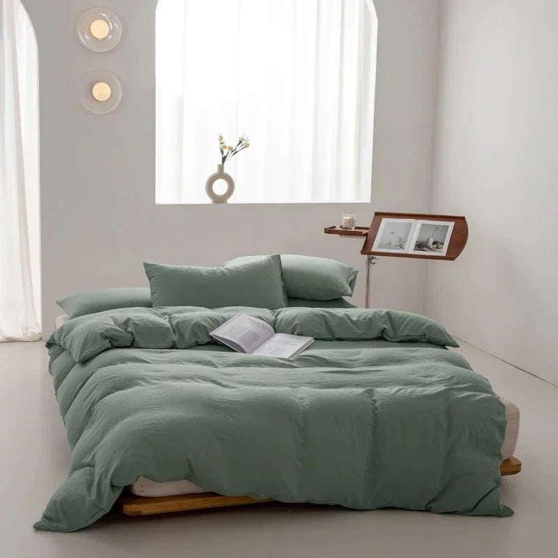 Set elegante di copripiumino e federe