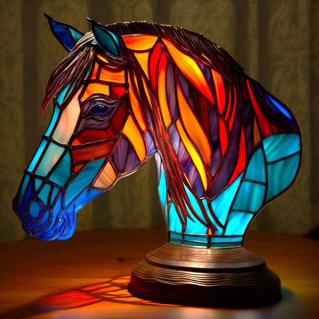 Decorative artistic animal glass table lamp for home interiors