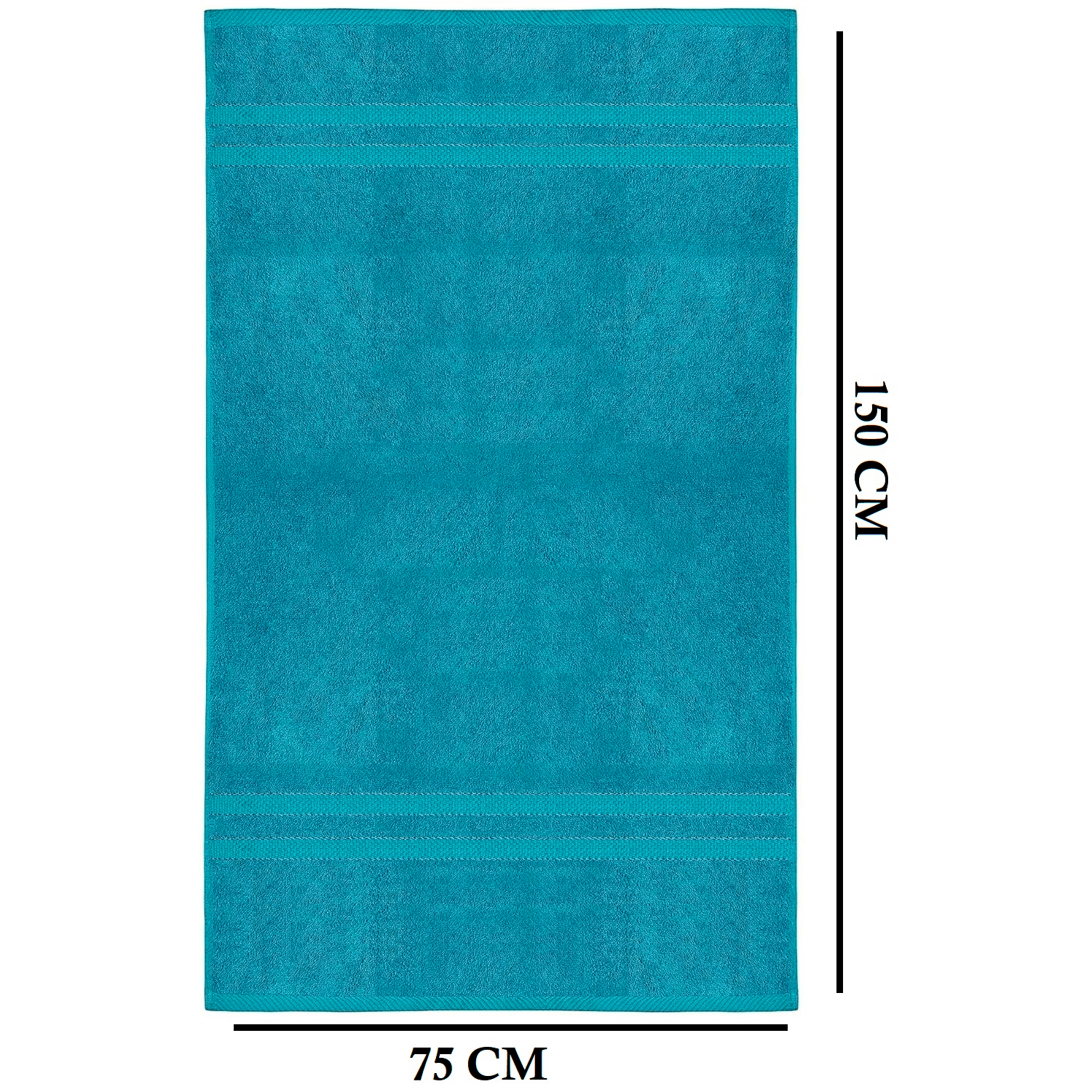 Zestaw 4 Powiększonych Ręczników Kąpielowych 75 × 150 cm Chłonnych