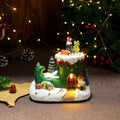 Animated Christmas Village with Lights Train and Miniature Figurines Tabletop Decoration - Image 18