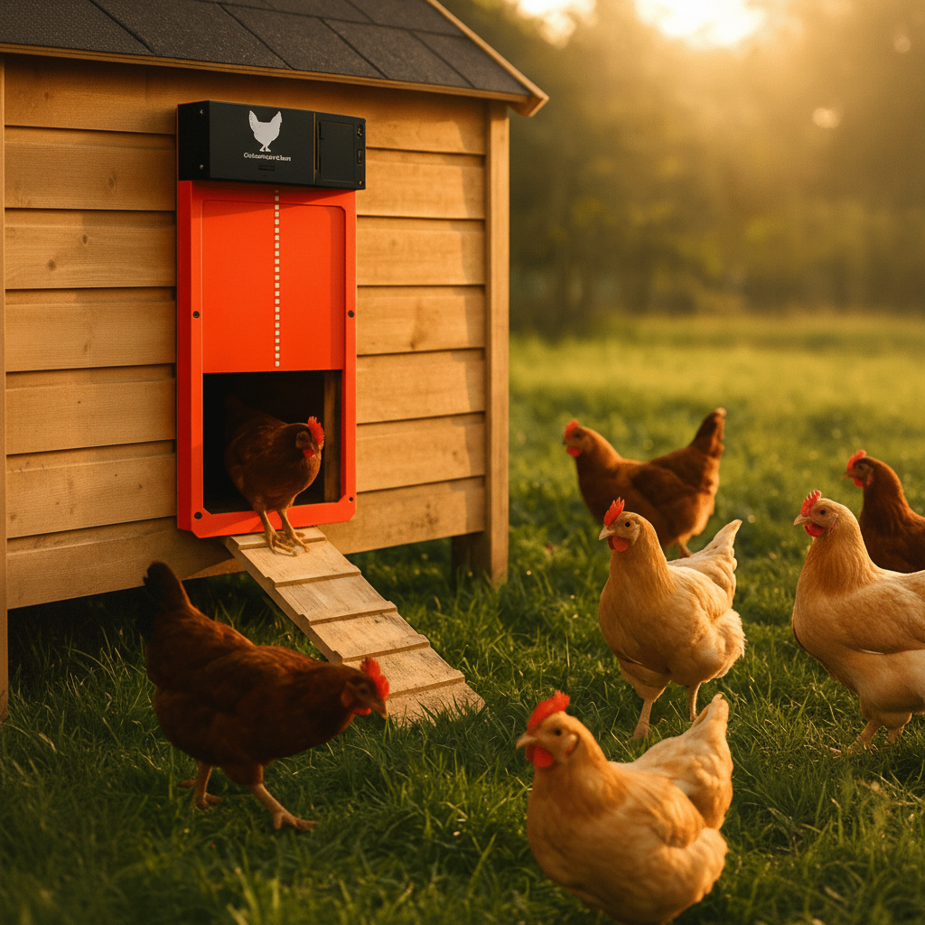 Automatic Chicken Coop Door with Light Sensor and Weatherproof Sliding Panel - Image 1