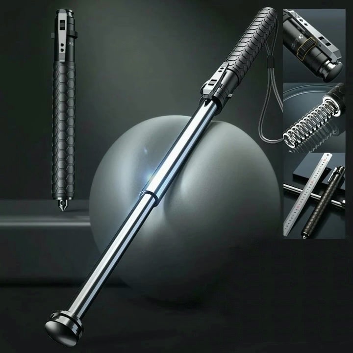 Automatic Expandable Tactical Baton with Glass Breaker - Image 4