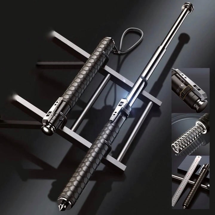 Automatic Expandable Tactical Baton with Glass Breaker - Image 5