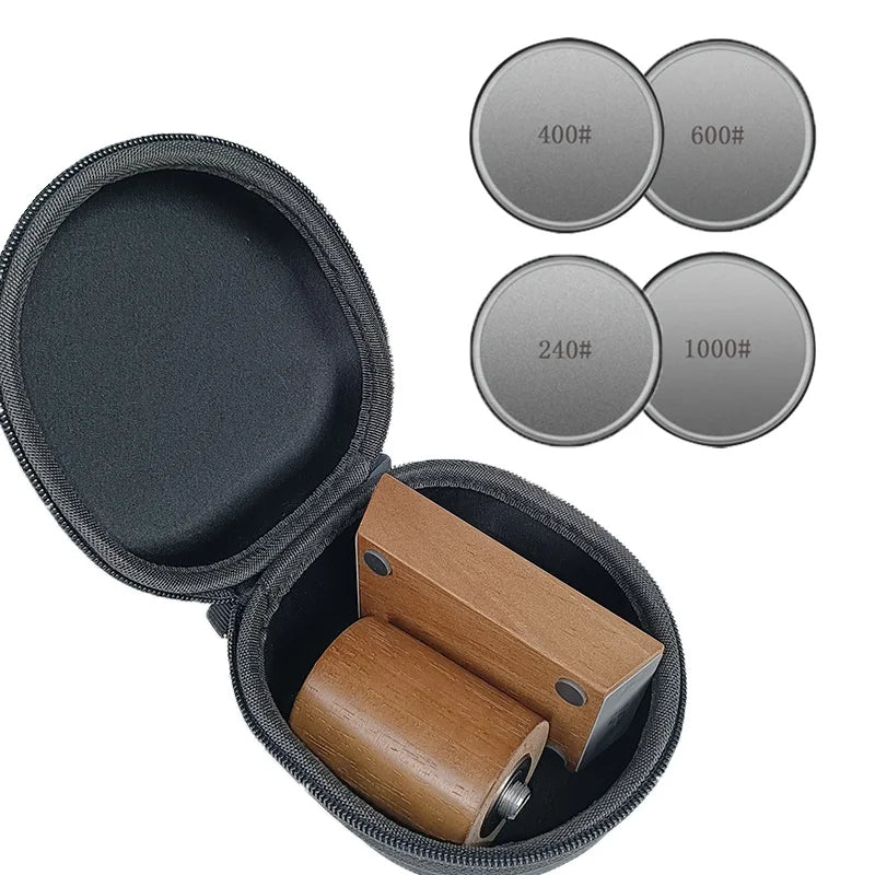 Zaawansowana ostrzałka do noży z rolką i zestawem magnetycznym