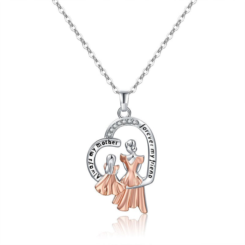 Collana senza tempo mamma e figlia a forma di cuore regalo per la Festa della Mamma