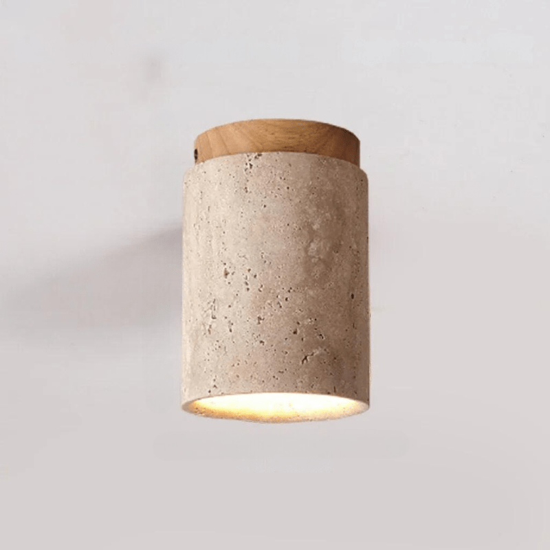 Decorative LED Ceiling Lamp for Staircase and Hallway – Natural Travertine Pattern