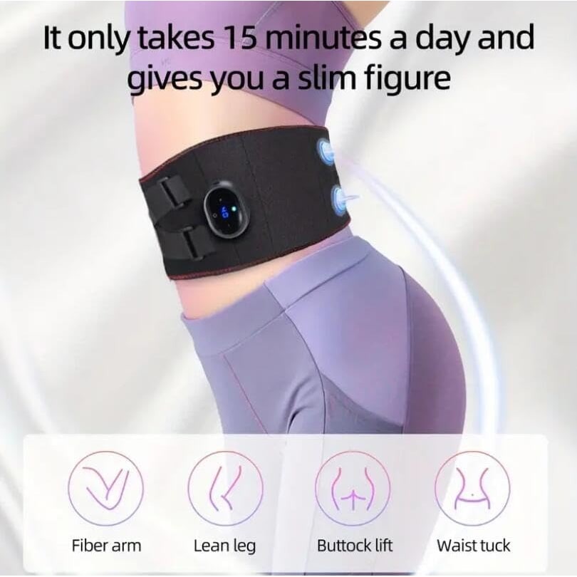 Bezprzewodowy Pas Rozgrzewająco-Masujący na Plecy z Wyświetlaczem LED i Usb-C - Image 6