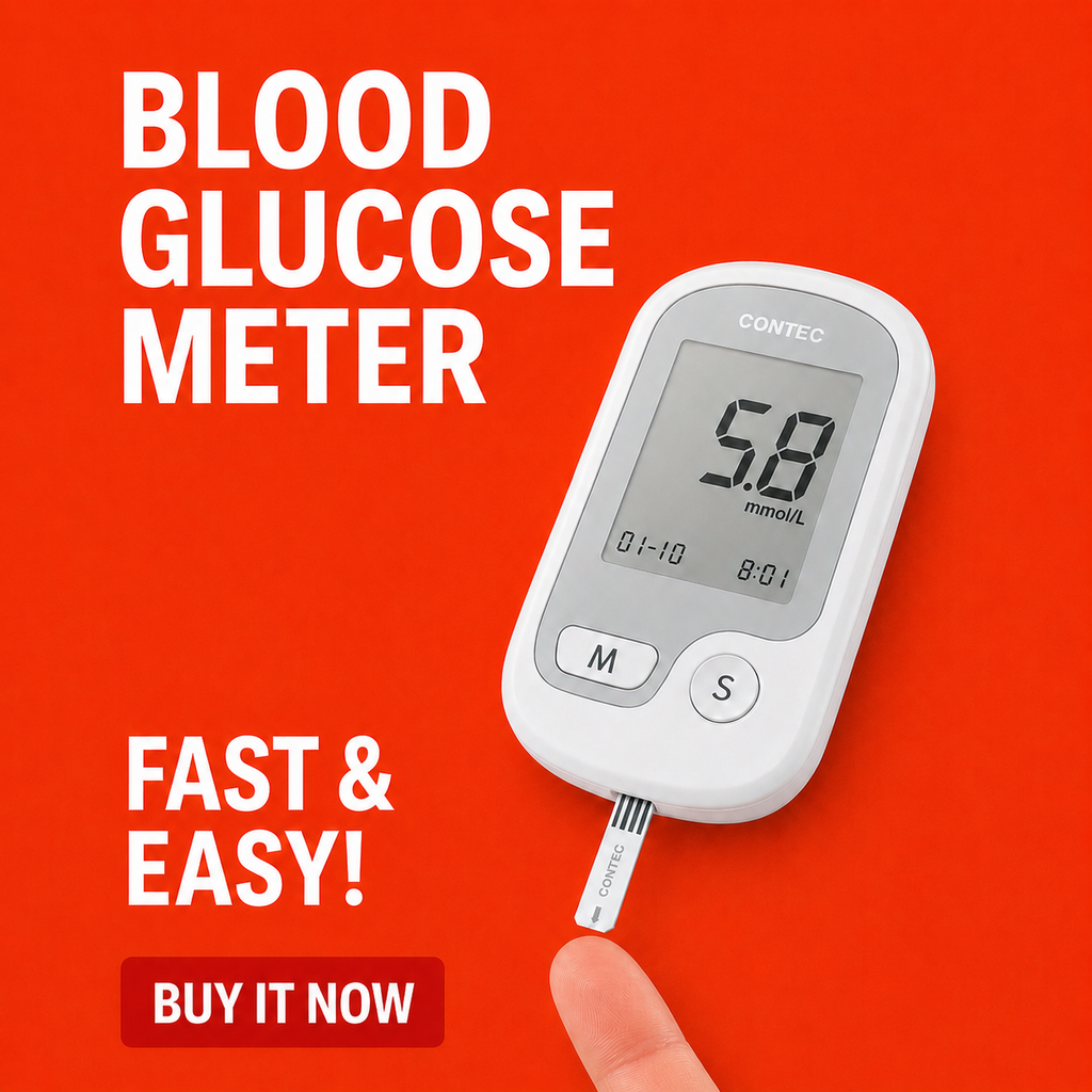 Blood Sugar Monitor with Fingertip Glucose Testing and Large Lcd Digital Display - Image 3