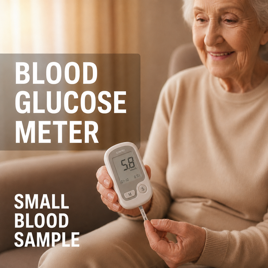 Blood Sugar Monitor with Fingertip Glucose Testing and Large Lcd Digital Display - Image 4