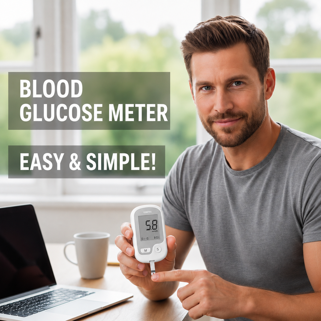 Blood Sugar Monitor with Fingertip Glucose Testing and Large Lcd Digital Display - Image 6