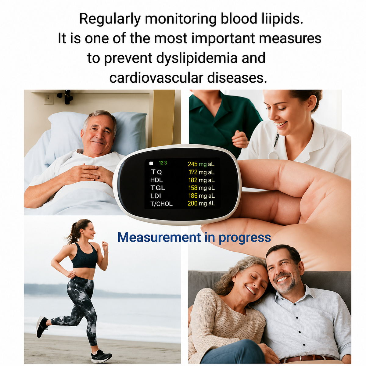 Blood Sugar Monitor with Fingertip Glucose Testing and Large Lcd Digital Display - Image 9