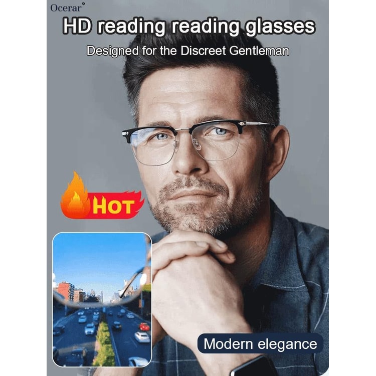 Blue Light Blocking Reading Glasses with Flexible Titanium Temples - Image 1