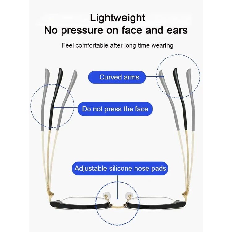 Blue Light Blocking Reading Glasses with Flexible Titanium Temples - Image 5