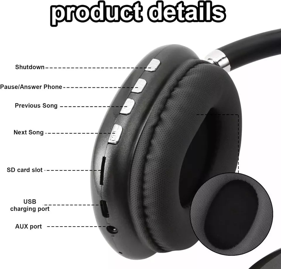 Innovative Bluetooth Headphones with HiFi Stereo Sound and Noise Reduction