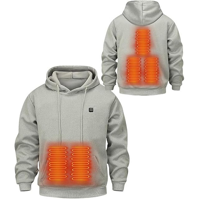 Bluza z Kapturem Podgrzewana Elektrycznie USB Regulacją Temperatury i Kieszeniami Kominiarką - Image 12