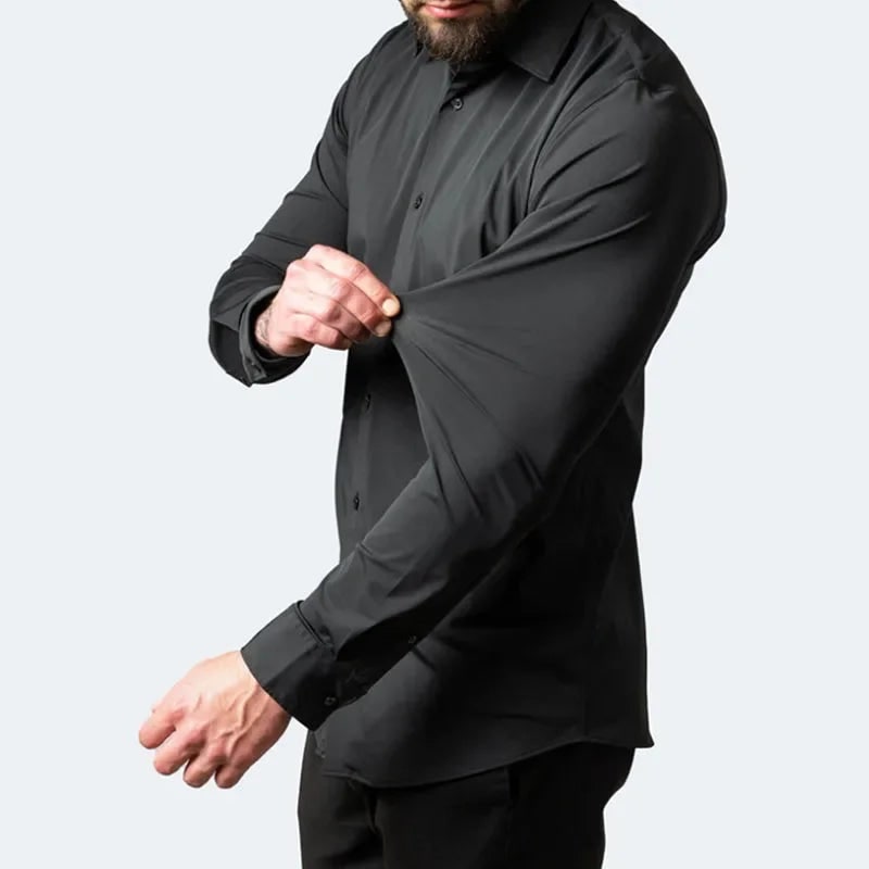 Burberry Dress Shirt Tommy Bahama Mens Black Flannel - Image 5
