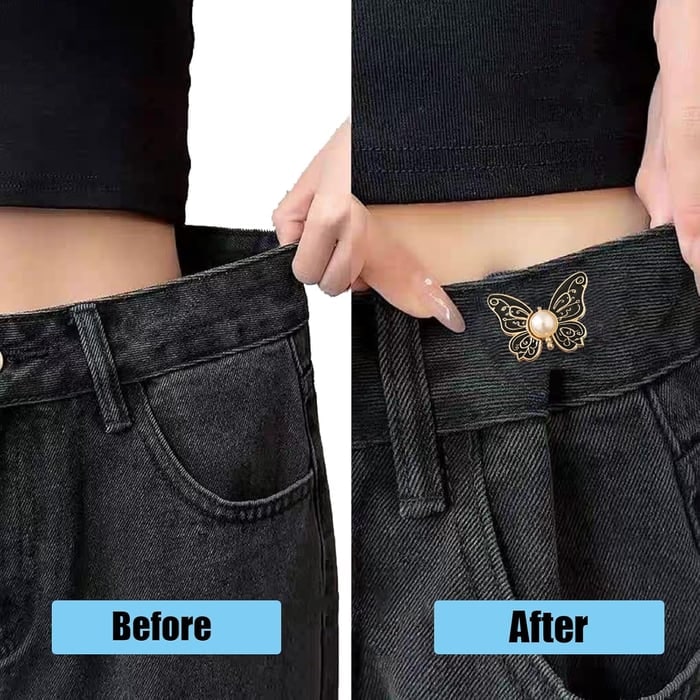 Butterfly Waist Tightener Clip with Faux Pearl and Adjustable Pin Back - Image 13