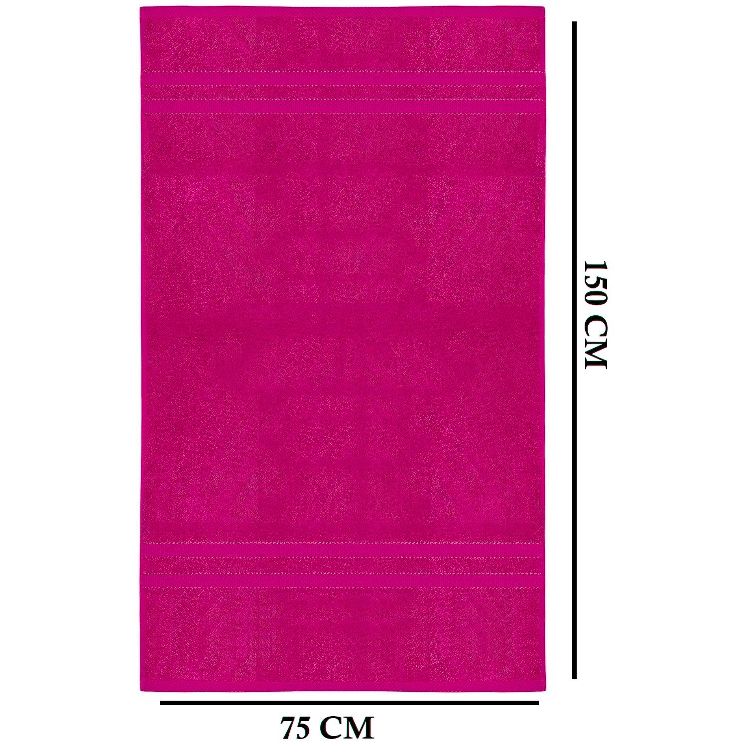 Zestaw 4 Powiększonych Ręczników Kąpielowych 75 × 150 cm Chłonnych