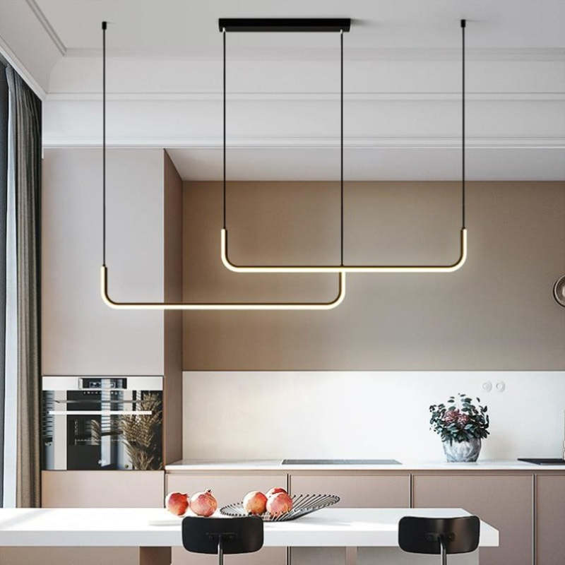Nowoczesna wisząca lampa LED – minimalistyczna regulowana lampa sufitowa