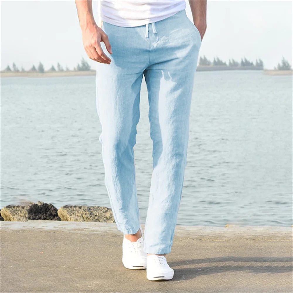 Pantaloni estivi da uomo casual leggeri ampi e aderenti