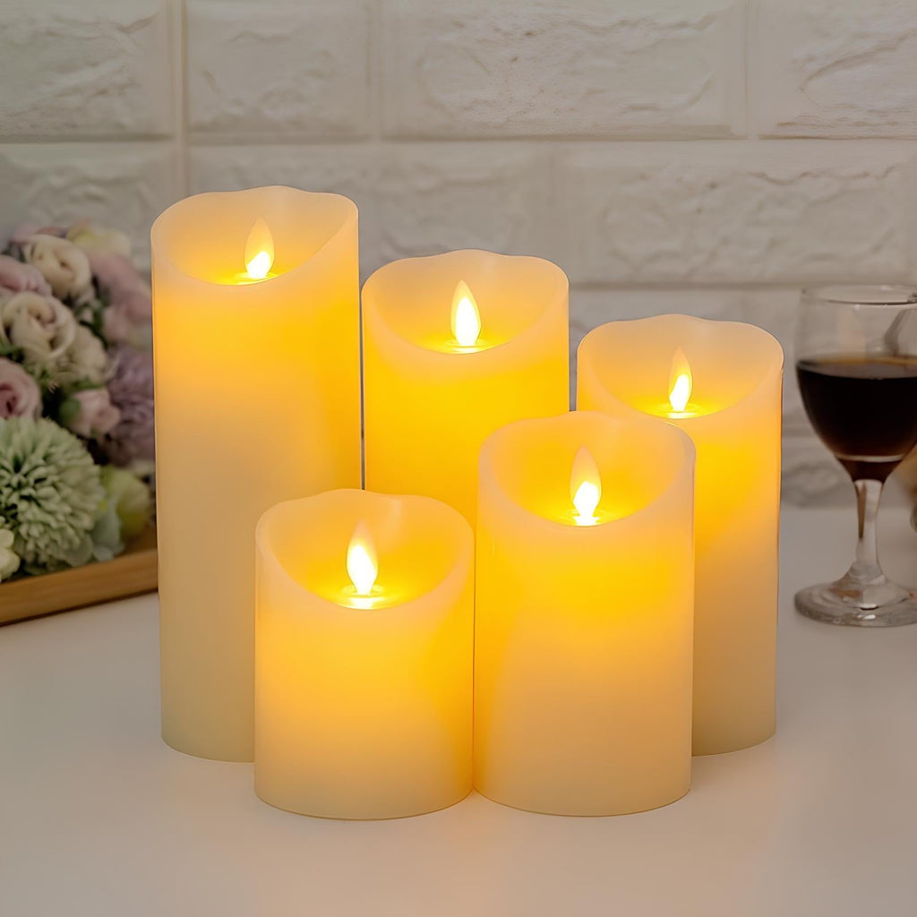 Candele LED eleganti e sicure senza fiamma per illuminazione domestica
