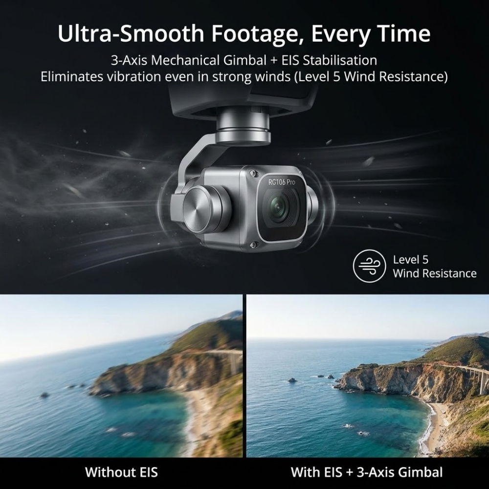 Camera Drone Foldable Quadcopter with GPS 3-Axis Gimbal and Obstacle Avoidance - Image 3