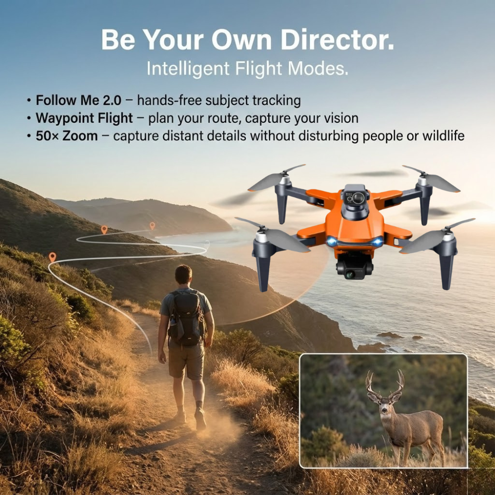 Camera Drone Foldable Quadcopter with GPS 3-Axis Gimbal and Obstacle Avoidance - Image 7