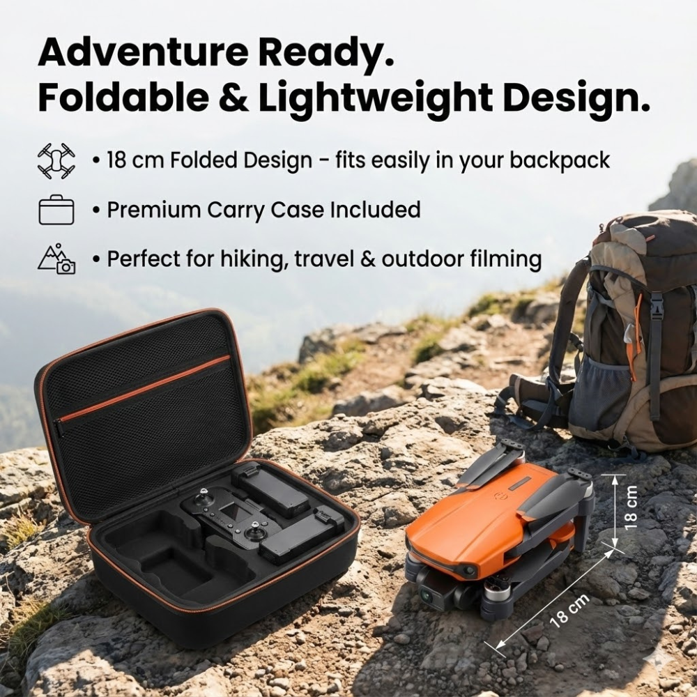 Camera Drone Foldable Quadcopter with GPS 3-Axis Gimbal and Obstacle Avoidance - Image 8