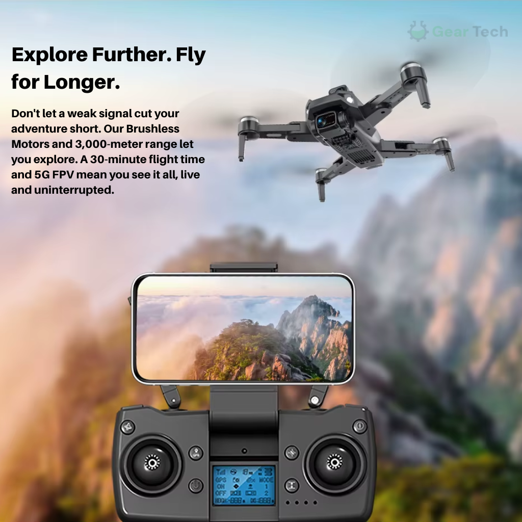 Camera Drone Foldable Quadcopter with GPS 3-Axis Gimbal and Obstacle Avoidance - Image 9