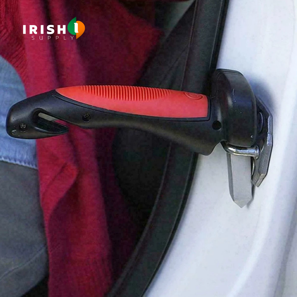 Car Assist Handle with Grab Bar and Emergency Window Breaker Seatbelt Cutter - Image 4