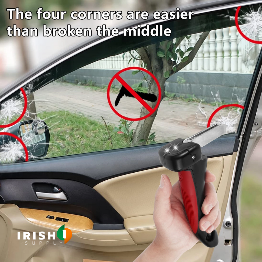 Car Assist Handle with Grab Bar and Emergency Window Breaker Seatbelt Cutter - Image 5