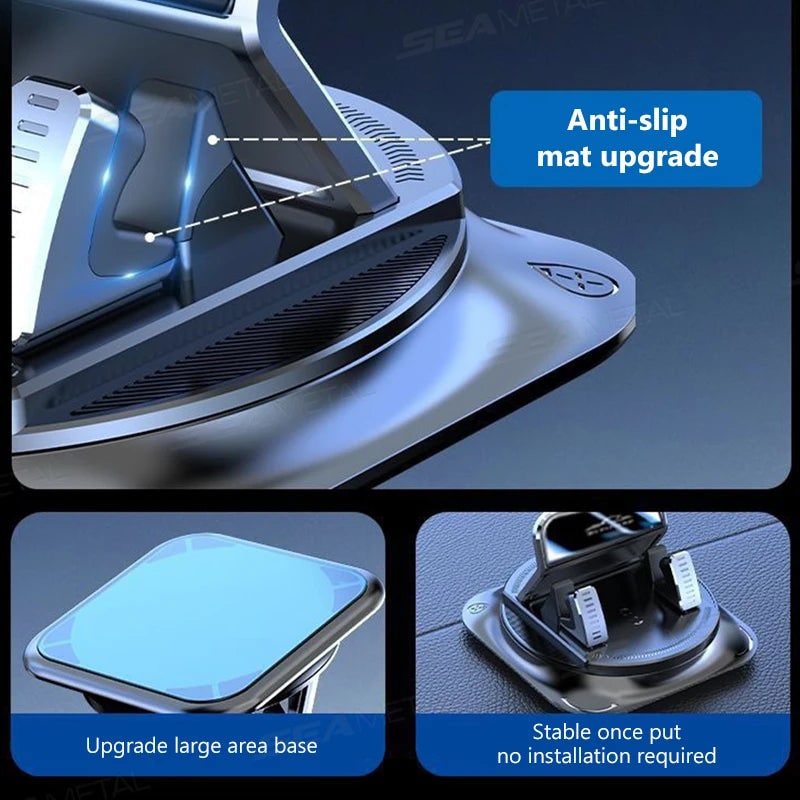 Car Phone Holder with 360 Degree Rotation Dashboard Mount and Anti Slip Gel Base - Image 5