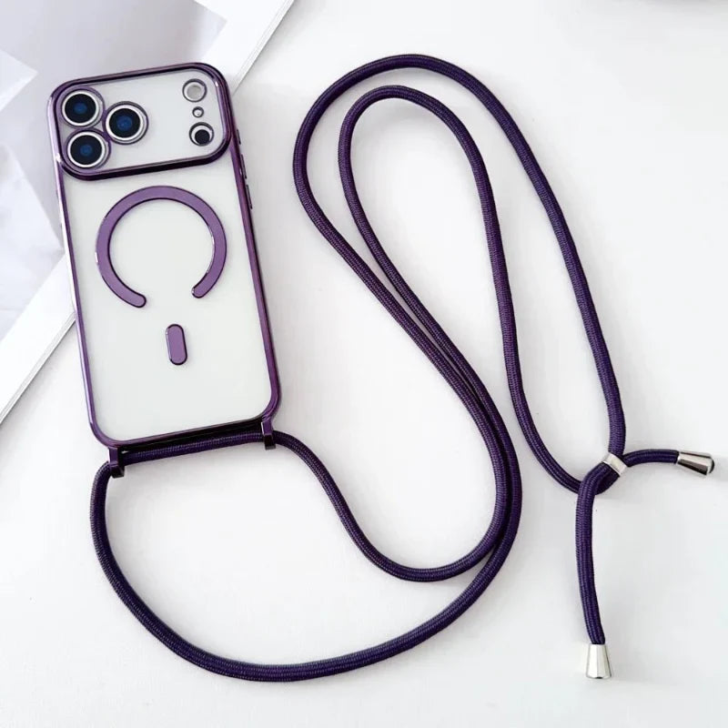 Cordino regolabile per custodia telefono con MagSafe trasparente per iPhone