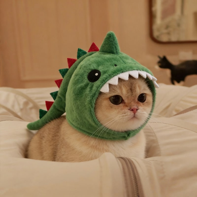Cat Hat Hooded with Dinosaur Design Interactive Toy Options - Image 3