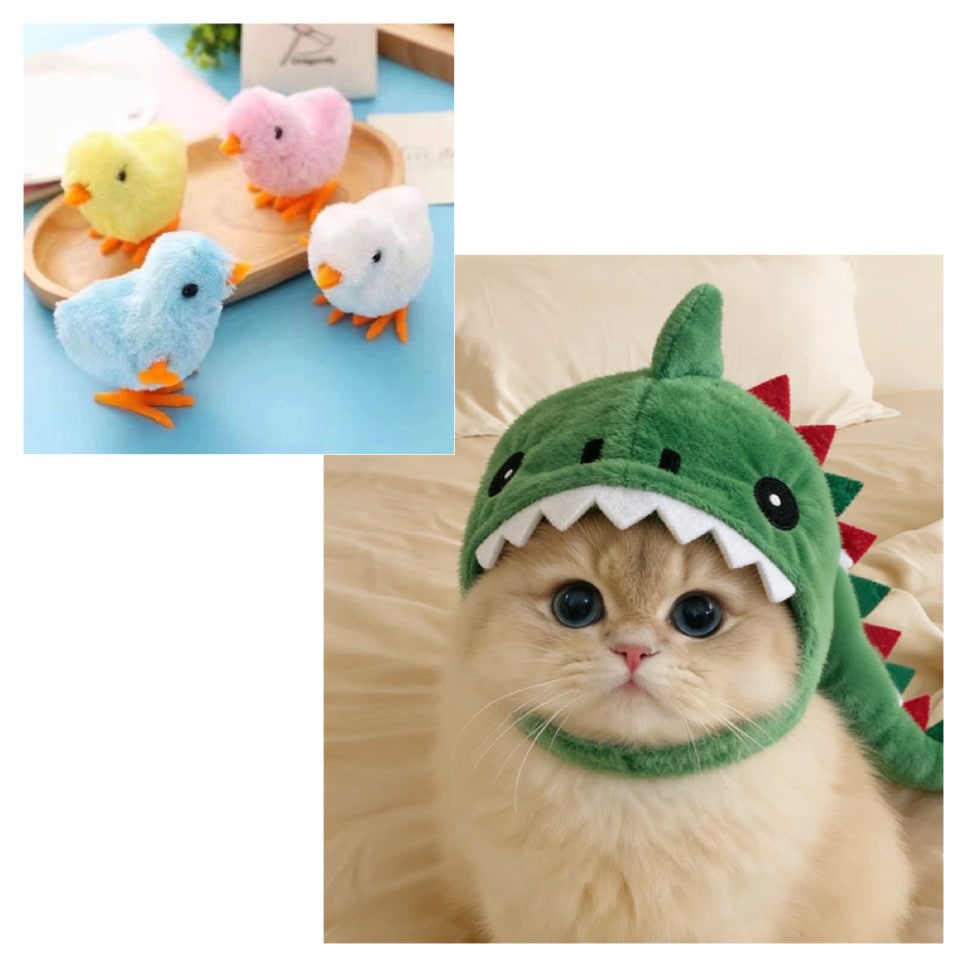 Cat Hat Hooded with Dinosaur Design Interactive Toy Options - Image 5
