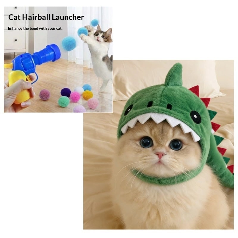 Cat Hat Hooded with Dinosaur Design Interactive Toy Options - Image 6