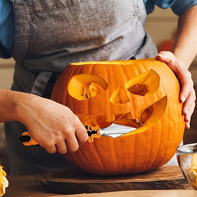 Halloween Zestaw Narzędzi do Wycinania Dyni 7 Elementów ze Stali Nierdzewnej Noz