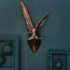 Decorazione artistica da parete con testa di cervo – Scultura da parete di design