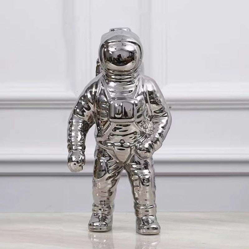Vaso con figura di astronauta: accento moderno per l’arredamento in stile spaziale