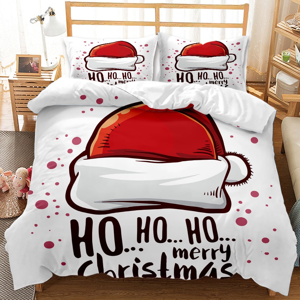 Christmas Bedding Set with Duvet Cover and Pillowcases Digital Print Design - Image 11