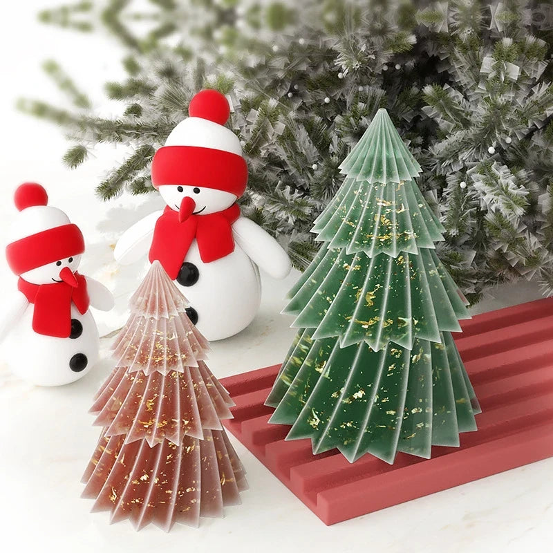 Christmas Candle Mold 3D Silicone Tree with Flexible Design for Soap Making - Image 2