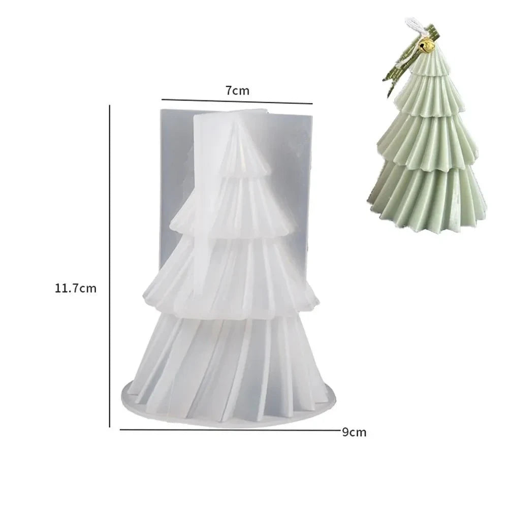 Christmas Candle Mold 3D Silicone Tree with Flexible Design for Soap Making - Image 4