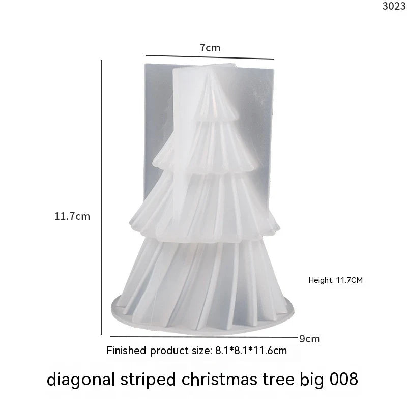Christmas Candle Mold 3D Silicone Tree with Flexible Design for Soap Making - Image 5