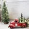 Christmas Decoration Red Truck with Bottle Brush Trees and LED Lights - Image 8