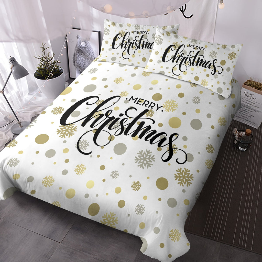 Christmas Duvet Cover Set with Pillowcases White Microfiber Bedding - Image 8