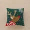 Christmas Pillow Cover with Embroidered Festive Design and Woven Throw Accent - Image 4