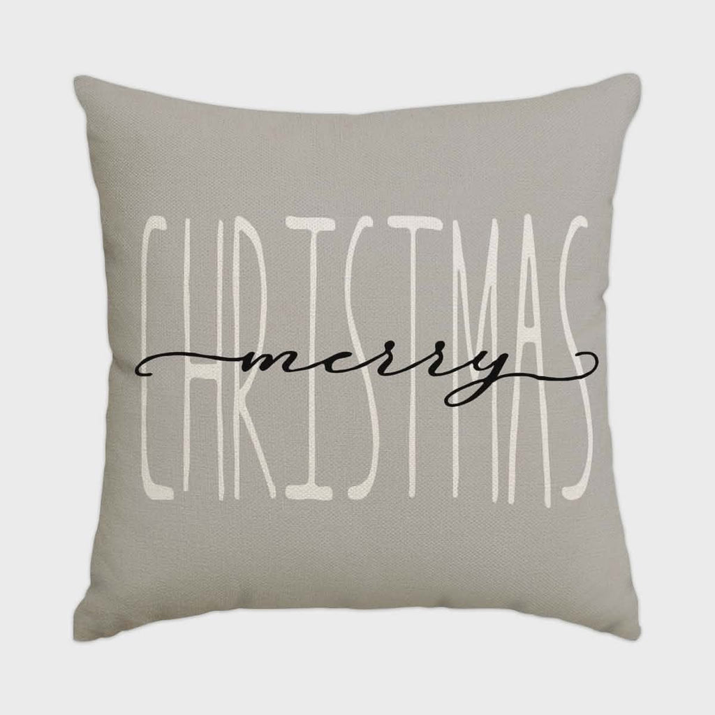 Christmas Pillow Covers Set of 4 Square with Hidden Zipper and Festive Gnome Print - Image 8